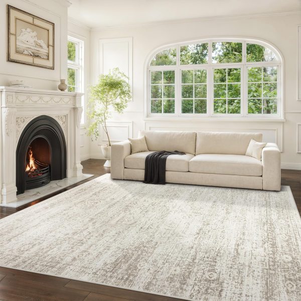 Faux Wool Retro Vintage Non-Slip Non-Shedding Washable Rug